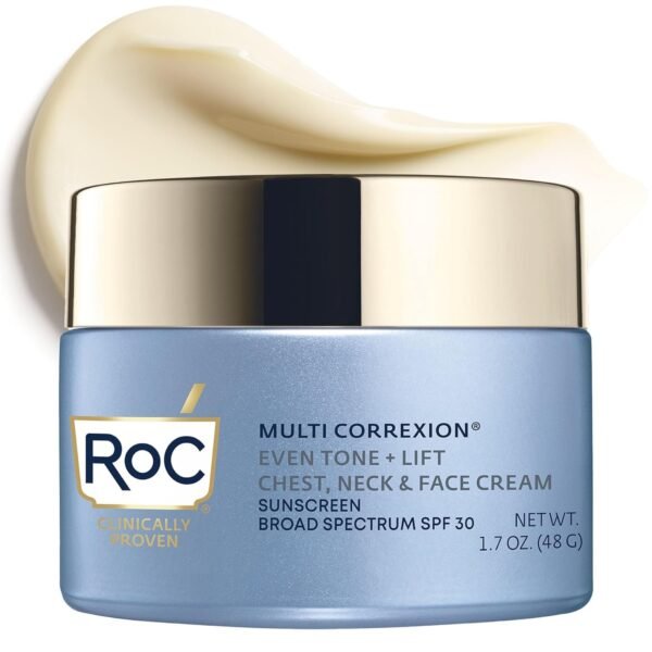 2-12.jpg RoC Multi Correxion 5 in 1 Chest Neck Face Moisturizer Face Cream with SPF 30 for Visible Wrinkle and Neck Firming and Tightening, Oil Free Skin Care, 1.7 oz (Packaging May Vary)