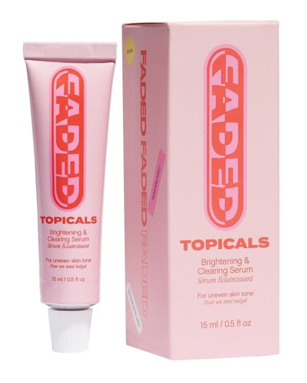 614qwEI3YlL._SL1500_.jpg Topicals Faded Brightening and Clearing Serum | Reduces Discoloration, Post-Blemish Marks, Scars and Spots | Contains Kojic Acid and Niacinamide | Dermatologist-tested, Vegan, Cruelty-Free (0.5 Fl Oz)