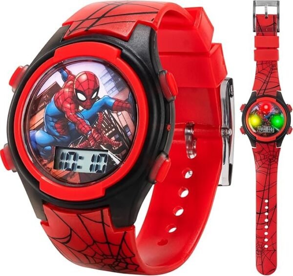Spider-Man Kids Watches – Digital Display, Interactive Features, Adjustable Strap, Vibrant Spider-Man Graphics