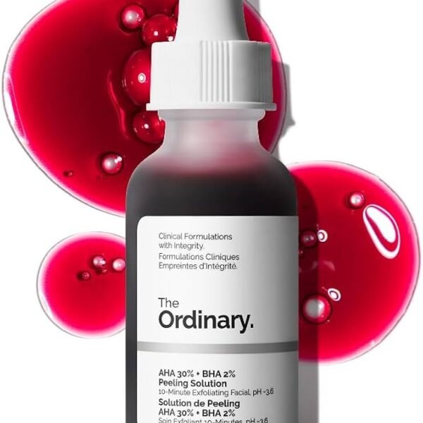 The Ordinary AHA 30% + BHA 2% Peeling Solution – 10-Minute Exfoliating Facial, 1 fl oz