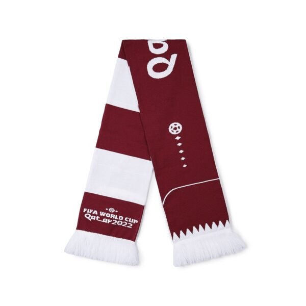 FIFA World Cup Qatar 2022™ Official Scarf – Maroon/White