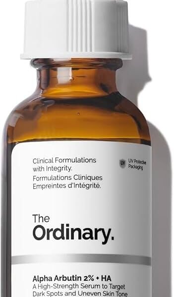 The Ordinary Alpha Arbutin 2% + Hyaluronic Acid – Concentrated Serum for Dark Spots, 1 fl oz